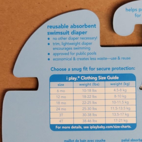 I-Play Swimsuit Diaper 6 Months Yellow - Picture 4 of 5